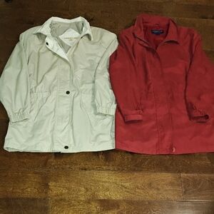 LONDON FOG TRENCH JACKETS . SELLING TOGETHER. RED JACKET IS LIMITED EDITION FOG